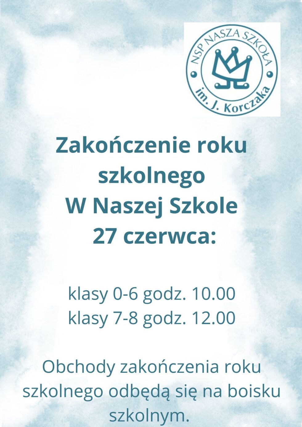 Zakończenie roku szkolnego 2024/ 2025