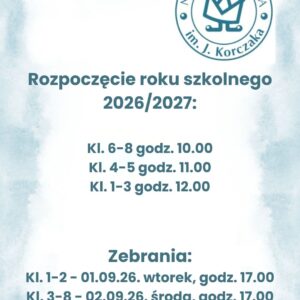 Rozpoczęcie roku szkolnego 2026/2027