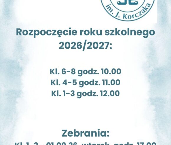 Rozpoczęcie roku szkolnego 2026/2027