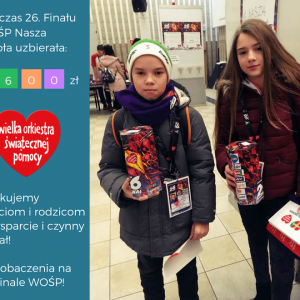 Podsumowanie udziału Naszej Szkoły w 26. Finale WOŚP!